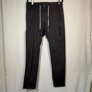 Vuori Pants Mens Sz L Charcoal Grey Ripstop Traveler Joggers Hiking Chino V412